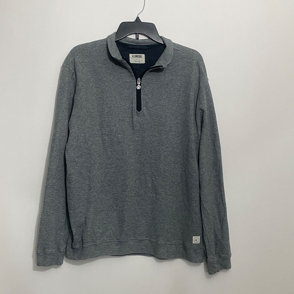 Linksoul Medium Grey 1/4 Zip Long Sleeve Sweater
